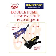 KING TOYO 3TON 3.5TON DOUBLE PAM LOW PROFILE FLOOR JACK SINGLE PAM HAND JACK CAR SUV VAN CUV SEDAN M