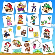 Mario Party Supply Temporary Tattoos | Pack of 34 | MADE IN THE USA | Skin Safe | Party Supplies &amp; Favors | Removable