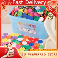 Large Snowflake Building Block Toy for Children Plastic Puzzle Kindergarten Boys2-3One Year Old4-9Ye
