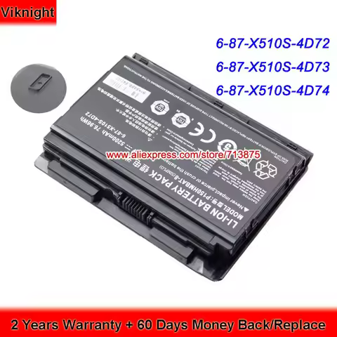 New P150HMBAT-8 Battery 6-87-X510S-4D72 6-87-X510S-4D73 6-87-X510S-4D74 for Clevo P150SM X711 NP8130