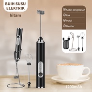 Buih Susu Elektrik Electric Milk Frother Coffee Whisk Fast Handheld Egg Beater Rechargeable 奶泡器