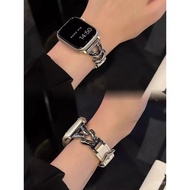 diy表带 表带 DIY watch strap 金属爱心真皮质iwatch9/8/7se表带适用AppleWatch苹果手表代5.24