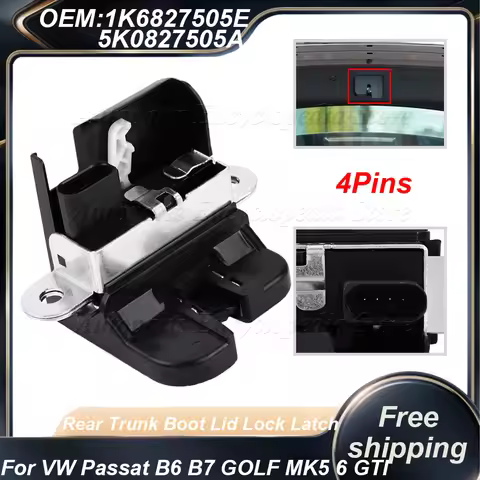 5K0827505A Rear Trunk Boot Lid Lock Latch 5M0827505E For VW Passat B6 B7 GOLF MK5 6 GTI PASSAT POLO 