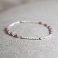 手環 粉澳寶 粉碧璽 彈性繩 - 陽光 -