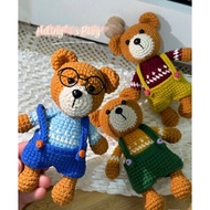 Bear KEYCHAIN, bear-shaped wool keychain