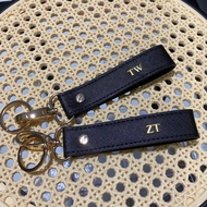 CHRISTMAS GIFT Saffiano PU Keychain Personalised with Embossed Name Personalised Saffiano Keychain P