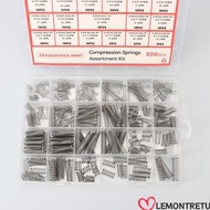 LEMONTREE 300PCS/box Compression Spring Assortment Kit, Tension Spring DIY Tools Small Springs, 304 