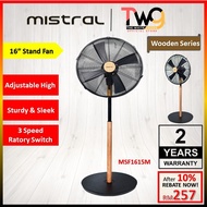 [FAST SHIPPING] MISTRAL (16") 3 Speed Wooden Designer Stand Fan MSF1615M / (12") 3 Speed Table Fan M