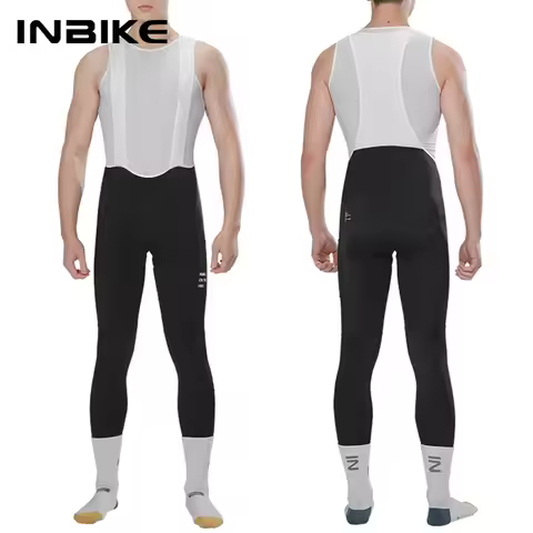 INBIKE Men's Cycling Bib Tights Padded Riding Bike Bib Toursers Pants with Pocket Man MTB Biking Bic