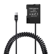FOMITO USB Type-C PD Trigger to EN-EL14 Dummy Battery Power Adapter Cable for Nikon D3100 D3200 D330