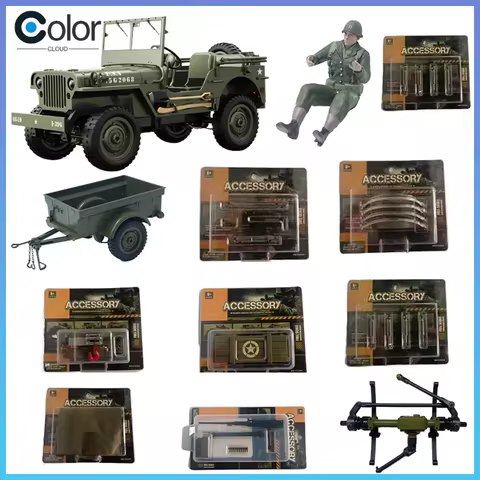 Upgrade Accessories Parts For Jjrc C8815 Trailer Soldier Winch Canopy Metal Drive Shaft Shock Steel 