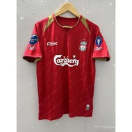 【New】05-06 Liver-p GERRARD ALONSO Top Quality Home Retro Football Jersey custom T-shirt