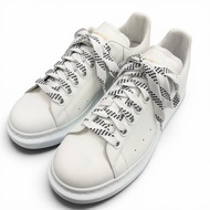 Mint condition ▼ Alexander McQueen 553680 LARRY Leather Oversized Lace-up Low-cut Sneakers White Siz