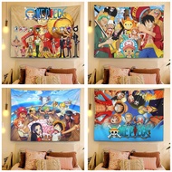 Anime Hanging Cloth One Piece Luffy Background Hanging Cloth Cartoon Animation Peripheral Dormitory Decorations Arrangement Background Fabric Wall cloth INSBedside Background fabric Decorative hanging cloth Hanging cloth