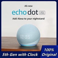 Original 5Th Gen Smart Speaker With Clock Alexa Voice Assistant Smart Home Smart Sound Control Portable Bluetooth Speaker