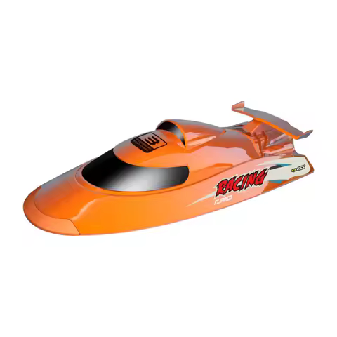 V009 30km/h Orange RC Jet Boat for Kids - 2.4GHz Waterproof Self - Righting, 150M Range, Party & Bir