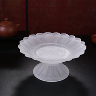 Coloured Glass Lotus Fruit Plate Household Eating Supplies Buddha Eating Plate Fruit Plate Fruit Pla