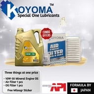 PERODUA MYVI / PERODUA VIVA 1.0 AIR FILTER + OIL FILTER + KOYOMA 10W30 (3 LITER) MINERAL ENGINE OIL