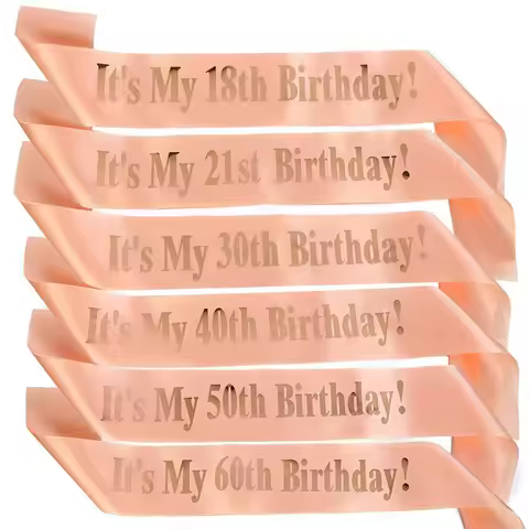 It's My 13th 16th 18th 21st 30th 40th 50th 60th 70th 80th Birthday Satin Sash for Women Girls Birthd