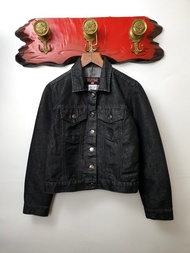 小龜葛葛- RALPH LAUREN POLO JEAMS CO. 亮面灰銀色短版單寧外套