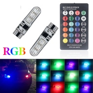RGB T10 W5W LED MULTICOLOUR LED BULB 5050 SMD CAR LIGHT WITH REMOTE CONTROL