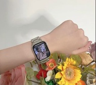 Apple Watch iWatch1/2/3/4/5/6/7/8/se 錶帶 不鏽鋼帶 黑色銀色