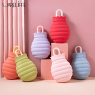 Uareliffe Silicone Hot Water Bottle Portable Outdoor Children Student Cold Hot Water Bag Microwave Heatable Explosion-proof Water Injection Warm Water Bag Ice Bag Mini Hand Warmer Cute Warm Baby With Knitted Storage Bag Warmer For Women Warm Belly