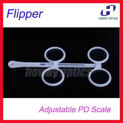 Adjustable PD Scale Plastic 4-Lens Confirmation Test Flipper Ophthalmic Flipper