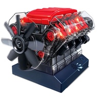 P.K.YO-DIY V8 Engine Model Assembly Kit Eight Cylinder Engine Model Building High-Tech Educational E