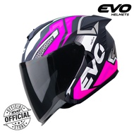 EVO Rx-5 Nexus Half Face Dual Visor Helmet Motorcycle