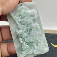 Giok Jadeite Feicui Tipea Liontin Ukiran Xuan Tian Shang Tie Original