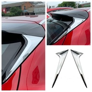 For Mazda CX-30 CX30 2020 2021 2022 2023 ABS Chrome Rear Tail Window Spoiler Triangle Molding Cover 