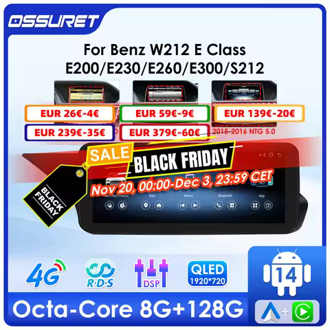 10.25"Android 13 Autoradio 2din Carplay For Mercedes Benz W212 E-Class E200 E230 E260 E300 S212 NTG 