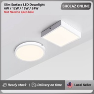 [Sholaz Online] Lampu Siling LED Surface Downlight Bulat untuk Rumah, Lampu Siling Putih, Lampu Ruan
