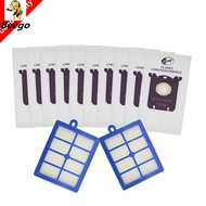 12pcs/set 2 hepa filter 10pcs Dust Bags for Electrolux Vacuum Cleaner filter for electrolux hepa fil