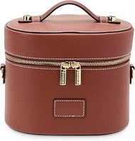 ETOILE - Oval Toiletry Case - Travel Makeup Bag Organizer with Shoulder Strap and Removable Divider,