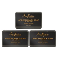 Shea Moisture African Black Soap With Shea Butter 8 oz (Pack of 3)