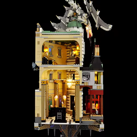 LED Lights Kit for Lego 76417 MOC Building Blocks - Gringotts Wizarding Bank Collectors’ Edition, Mo