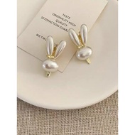 Cute Rabbit Pearl Hair Clip Women s Side Clip Headwear Fringe Hair Clip Front Fringe Hair Accessorie