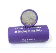 KOIN 200 RUPIAH JALAK BALI TAHUN 2003 - 1 ROLL - 25 KEPING