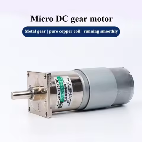 12V 24V Dc Gear Motor 25W 42GA775 Gear Reducer Motor High Torque Low Speed Micro Adjustable Speed 77