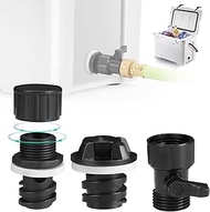 WADEO Cooler Drain Plug Hose Connection, Replacement Drain Plug with Garden Hose Shut Off Valve for 