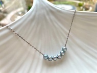 微笑 天然海水珍珠 真多麻 銀項鏈