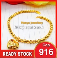 🔥🔥Stock Baru 916 cop🔥EMAS BANGKOK Biji Sawi Kendi Love cop 916