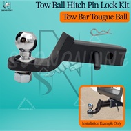 Tow Bar Tongue Ball Mount Hitch 2" Tow Ball & Hitch Pin Lock Kit Towing Bar