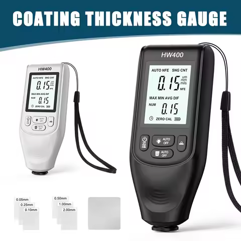 HW-400 LCD Coating Thickness Gauge 0.1micron/0-2000μm Car Paint Film Thickness Tester Paint Manual P