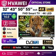 HVAWEI Pintar TV Smart 32inch/43inch/50inch/55inch Netflix YouTube Hdmi HD LED TV Android Murah