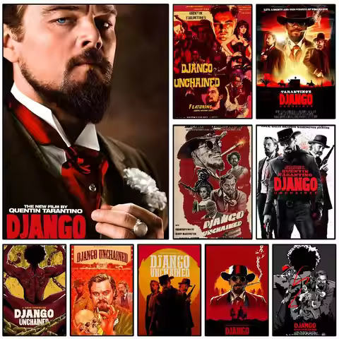 Classic Movie D-Django Unchained Poster Art With Prints Home Bedroom Living Room Decoration Gift