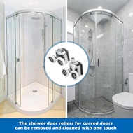 8Pcs Shower Glass Door Rollers Replacement Shower Door Wheels for Curved Bathroom