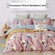 DOLLIE Premium Fitted Bedsheet Set with Pillow and Bolster
